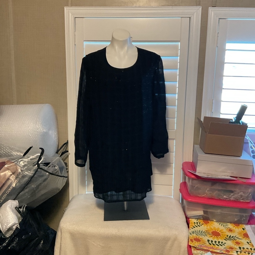 Amanda Smith Black Long Sleeve Dress